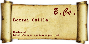 Bozzai Csilla névjegykártya
