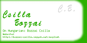 csilla bozzai business card